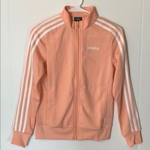 Women’s Adidas Classic Track Jacket Size XXS Coral